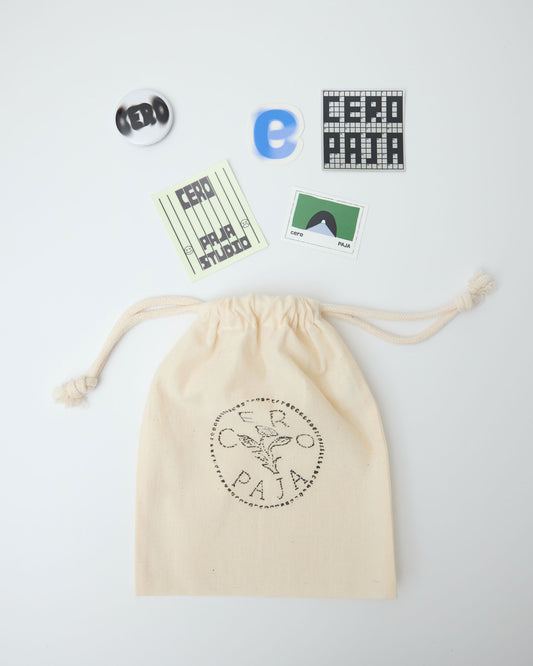 <cero × PAJA STUDIO> Sticker & Badge Pouch （Pouch + 4stickers + 1can badge）