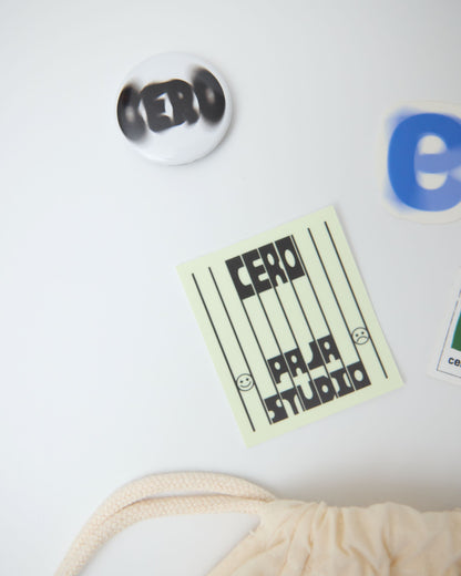 <cero × PAJA STUDIO> Sticker & Badge Pouch （Pouch + 4stickers + 1can badge）