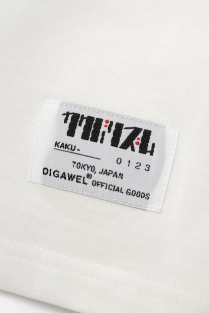 7 inch club T-shirt / WHITE, BLACK (カクバリズム×DIGAWEL)